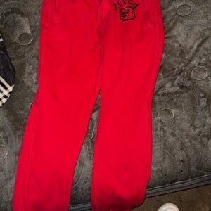 Abercrombie & Fitch Red Sweatpants